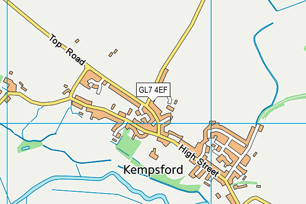 GL7 4EF map - OS VectorMap District (Ordnance Survey)