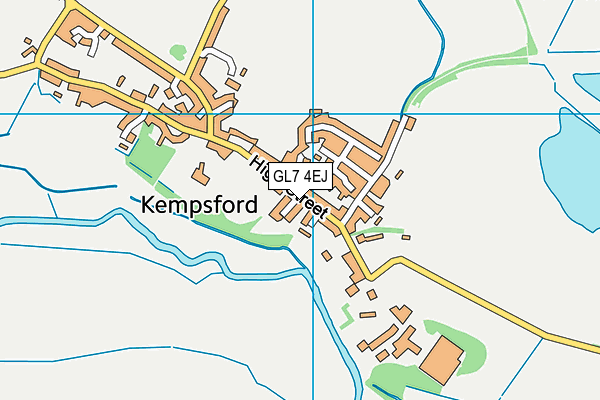 GL7 4EJ map - OS VectorMap District (Ordnance Survey)