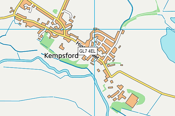 GL7 4EL map - OS VectorMap District (Ordnance Survey)