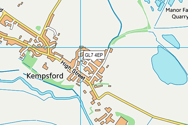 GL7 4EP map - OS VectorMap District (Ordnance Survey)