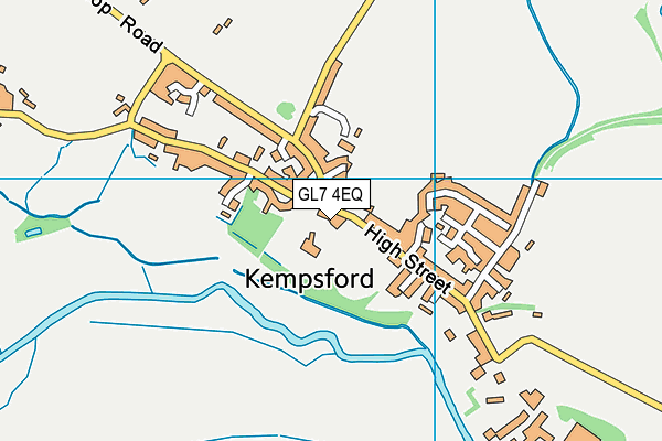 Map of KEMPSFORD KILN LTD at district scale