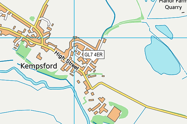 GL7 4ER map - OS VectorMap District (Ordnance Survey)