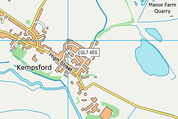 GL7 4ES map - OS VectorMap District (Ordnance Survey)
