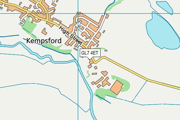 GL7 4ET map - OS VectorMap District (Ordnance Survey)