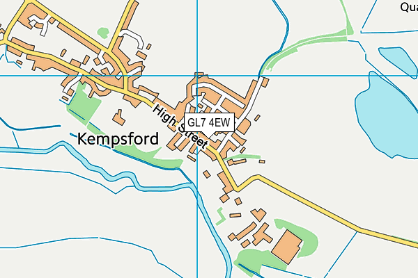 GL7 4EW map - OS VectorMap District (Ordnance Survey)