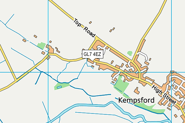 GL7 4EZ map - OS VectorMap District (Ordnance Survey)