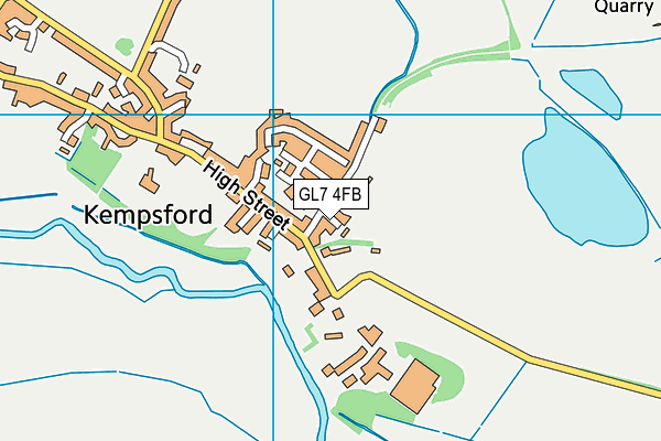 GL7 4FB map - OS VectorMap District (Ordnance Survey)