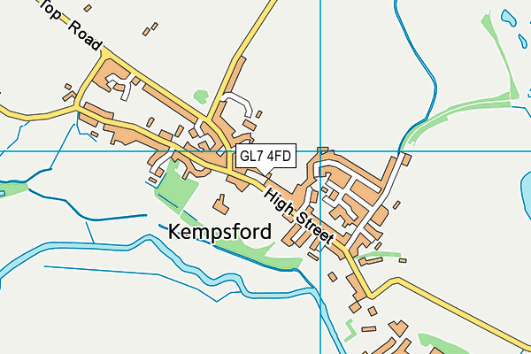 GL7 4FD map - OS VectorMap District (Ordnance Survey)