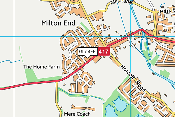 GL7 4FE map - OS VectorMap District (Ordnance Survey)