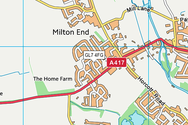 GL7 4FG map - OS VectorMap District (Ordnance Survey)