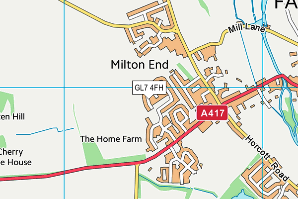 GL7 4FH map - OS VectorMap District (Ordnance Survey)