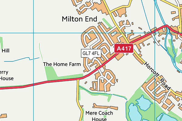 GL7 4FL map - OS VectorMap District (Ordnance Survey)