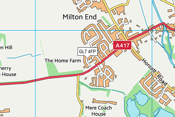 GL7 4FP map - OS VectorMap District (Ordnance Survey)