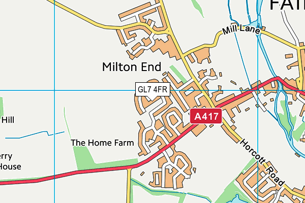 GL7 4FR map - OS VectorMap District (Ordnance Survey)