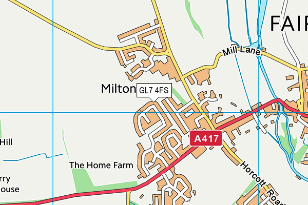 GL7 4FS map - OS VectorMap District (Ordnance Survey)