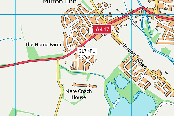 GL7 4FU map - OS VectorMap District (Ordnance Survey)