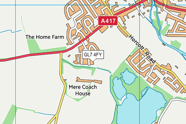 GL7 4FY map - OS VectorMap District (Ordnance Survey)