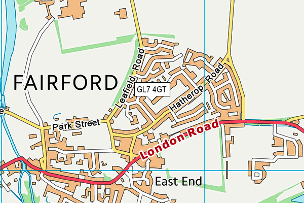 GL7 4GT map - OS VectorMap District (Ordnance Survey)