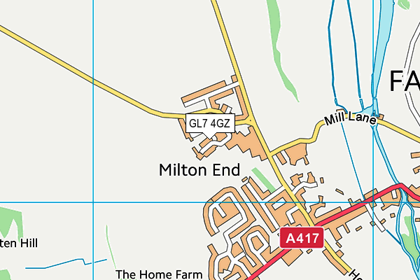 GL7 4GZ map - OS VectorMap District (Ordnance Survey)