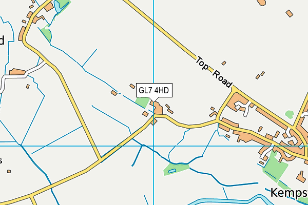 GL7 4HD map - OS VectorMap District (Ordnance Survey)