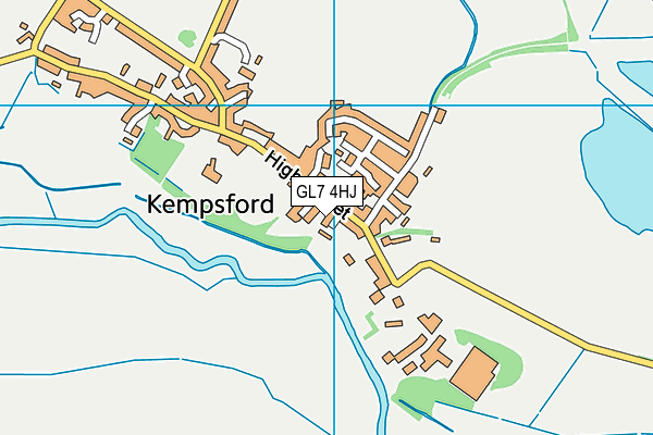 GL7 4HJ map - OS VectorMap District (Ordnance Survey)