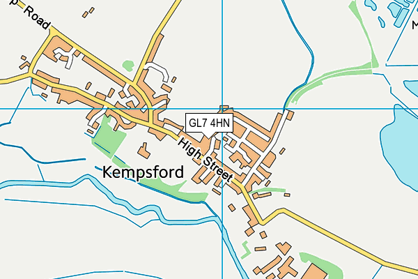 GL7 4HN map - OS VectorMap District (Ordnance Survey)