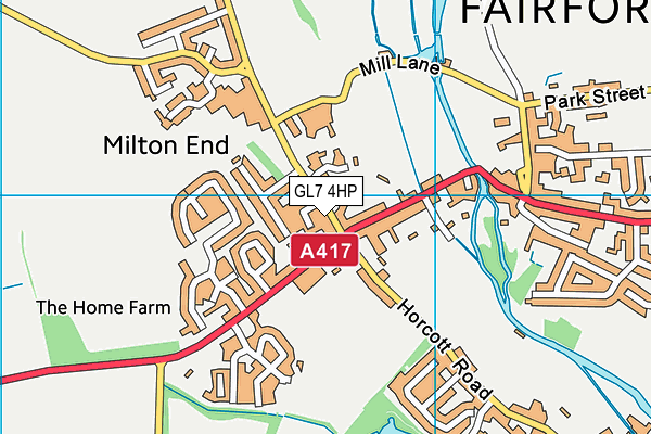 GL7 4HP map - OS VectorMap District (Ordnance Survey)