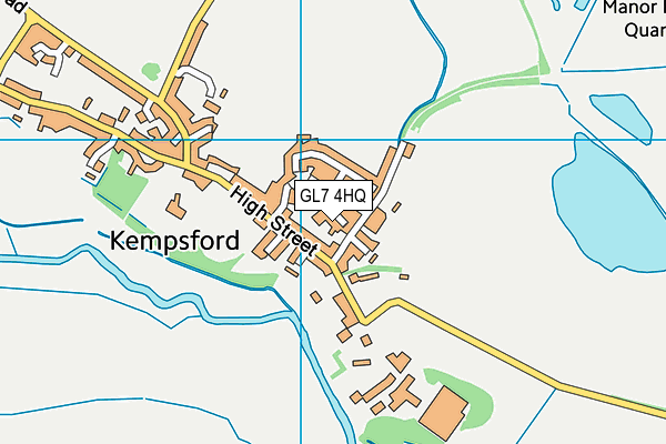 GL7 4HQ map - OS VectorMap District (Ordnance Survey)