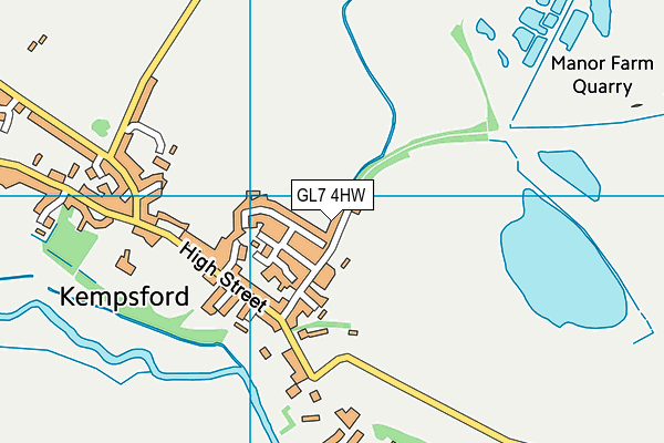 GL7 4HW map - OS VectorMap District (Ordnance Survey)