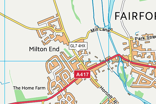 GL7 4HX map - OS VectorMap District (Ordnance Survey)