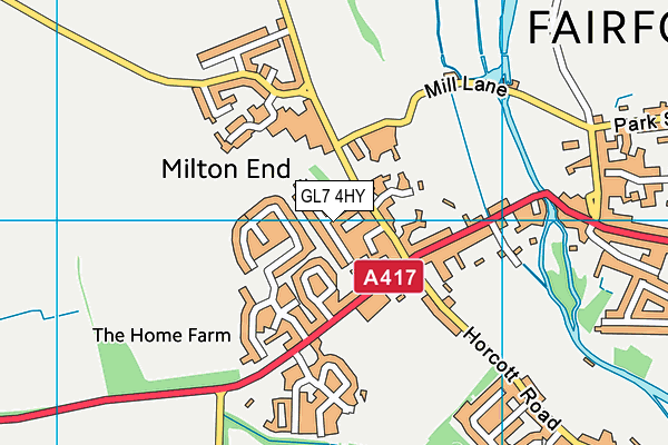 GL7 4HY map - OS VectorMap District (Ordnance Survey)