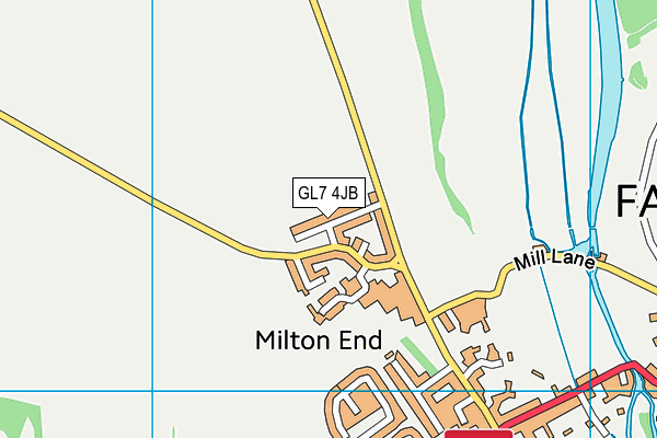 GL7 4JB map - OS VectorMap District (Ordnance Survey)