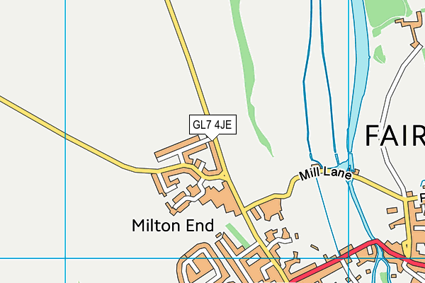 GL7 4JE map - OS VectorMap District (Ordnance Survey)