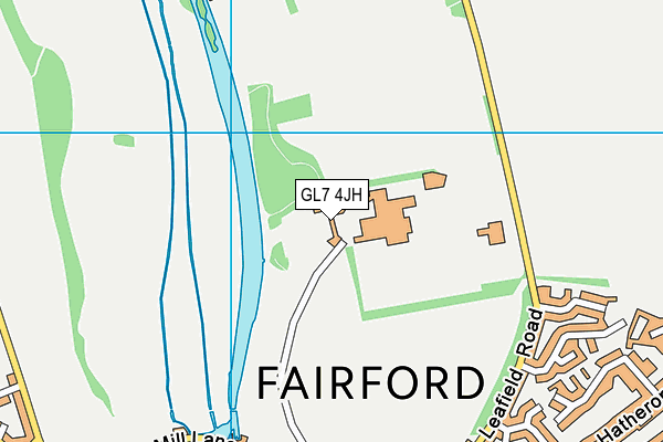 GL7 4JH map - OS VectorMap District (Ordnance Survey)