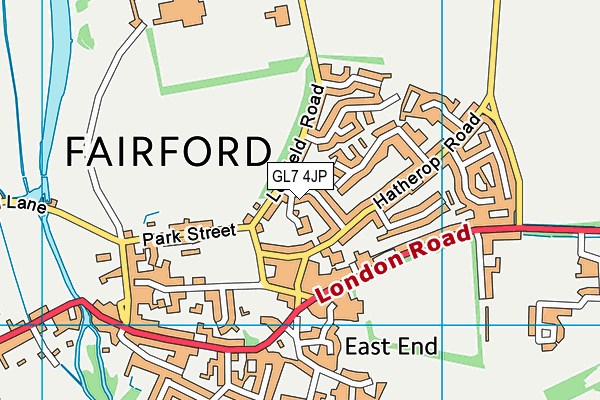 GL7 4JP map - OS VectorMap District (Ordnance Survey)