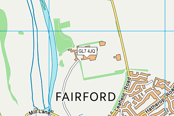 Farmor's Sports Centre map (GL7 4JQ) - OS VectorMap District (Ordnance Survey)