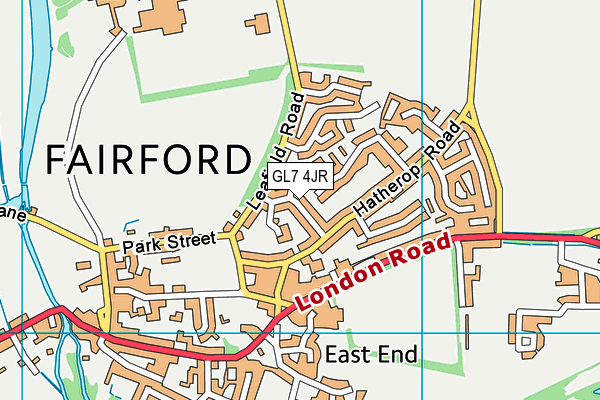 GL7 4JR map - OS VectorMap District (Ordnance Survey)