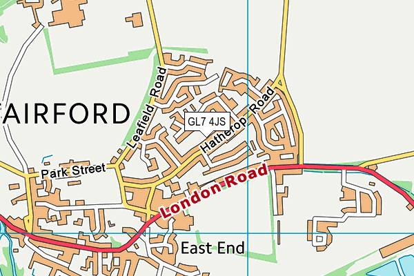 GL7 4JS map - OS VectorMap District (Ordnance Survey)