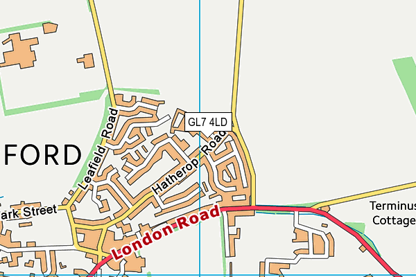 GL7 4LD map - OS VectorMap District (Ordnance Survey)