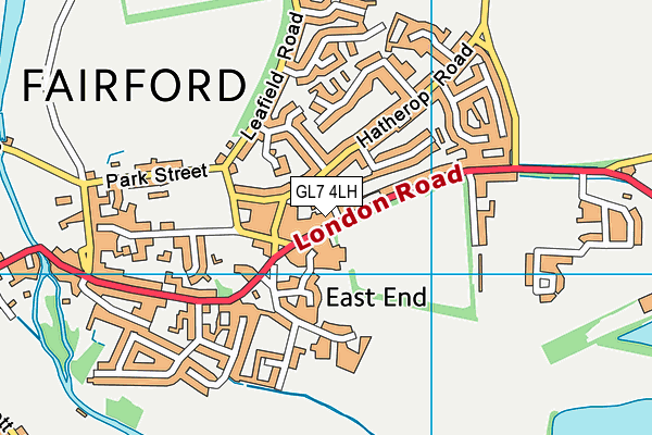 GL7 4LH map - OS VectorMap District (Ordnance Survey)