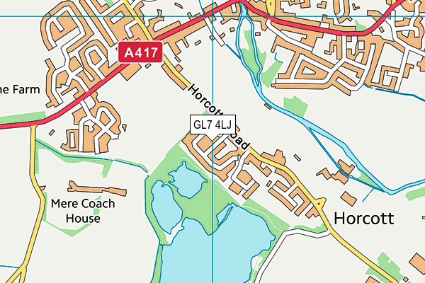 GL7 4LJ map - OS VectorMap District (Ordnance Survey)