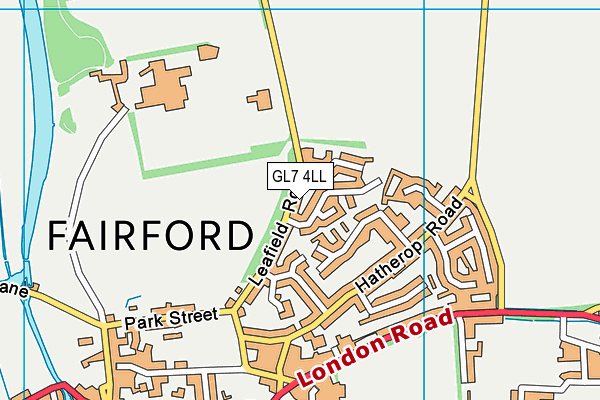 GL7 4LL map - OS VectorMap District (Ordnance Survey)