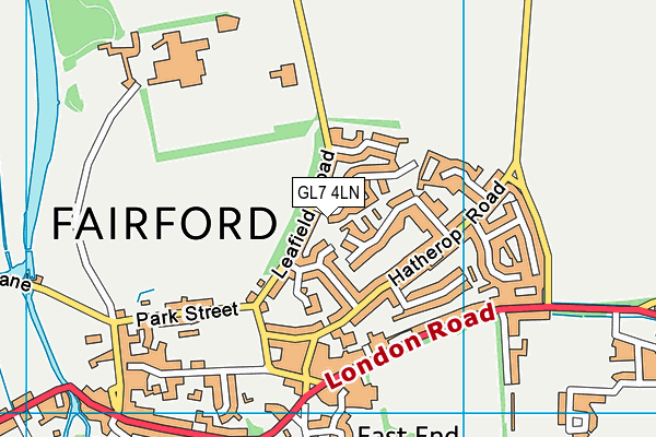 GL7 4LN map - OS VectorMap District (Ordnance Survey)