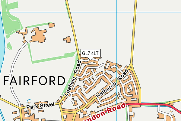 GL7 4LT map - OS VectorMap District (Ordnance Survey)