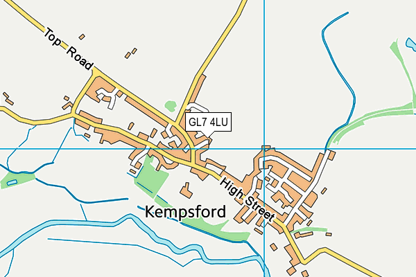 GL7 4LU map - OS VectorMap District (Ordnance Survey)