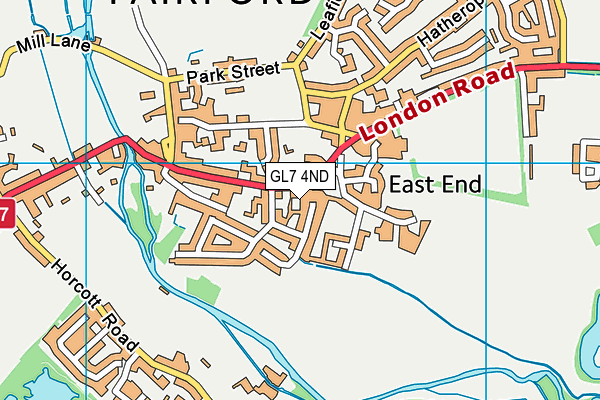 GL7 4ND map - OS VectorMap District (Ordnance Survey)