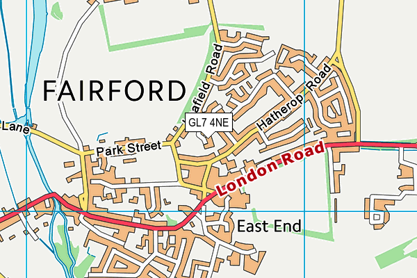 GL7 4NE map - OS VectorMap District (Ordnance Survey)