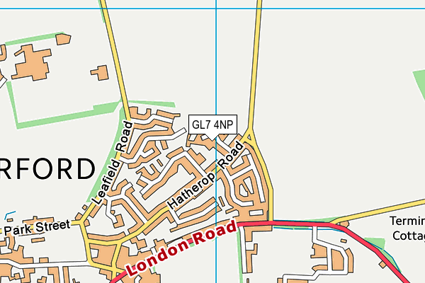 GL7 4NP map - OS VectorMap District (Ordnance Survey)