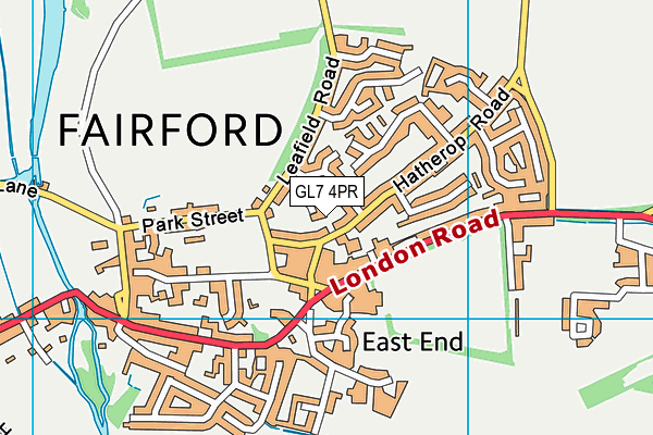 GL7 4PR map - OS VectorMap District (Ordnance Survey)