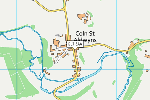 GL7 5AA map - OS VectorMap District (Ordnance Survey)